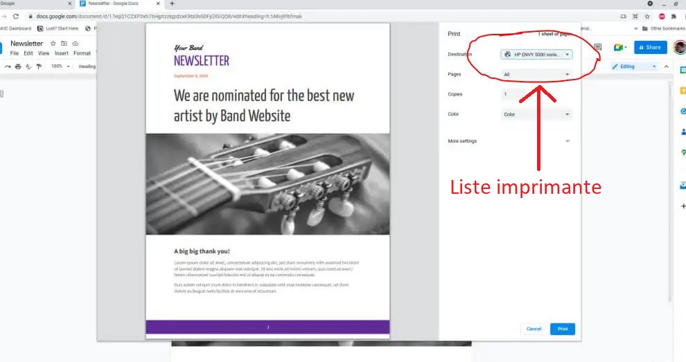 Comment utiliser une imprimante USB sur un Chromebook