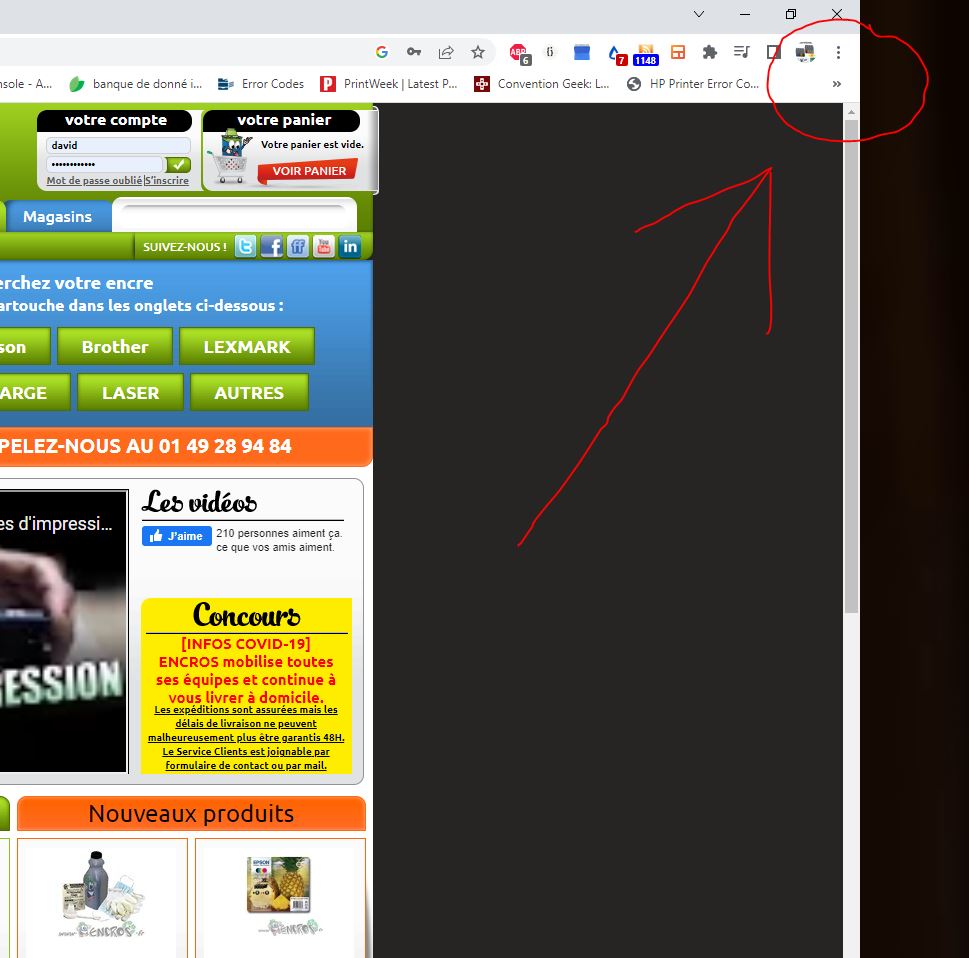Comment imprimer une page Web sur Chrome