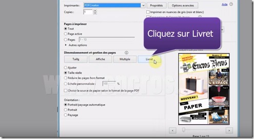 Comment imprimer un PDF en livret