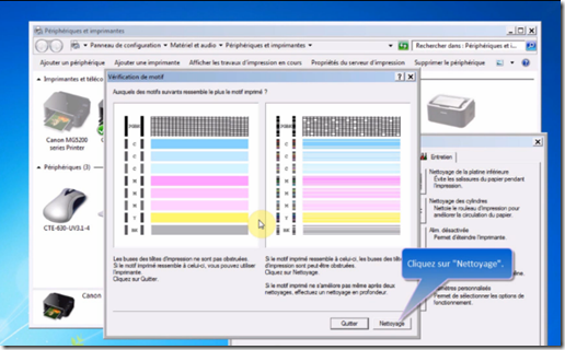 Cliquez sur nettoyage